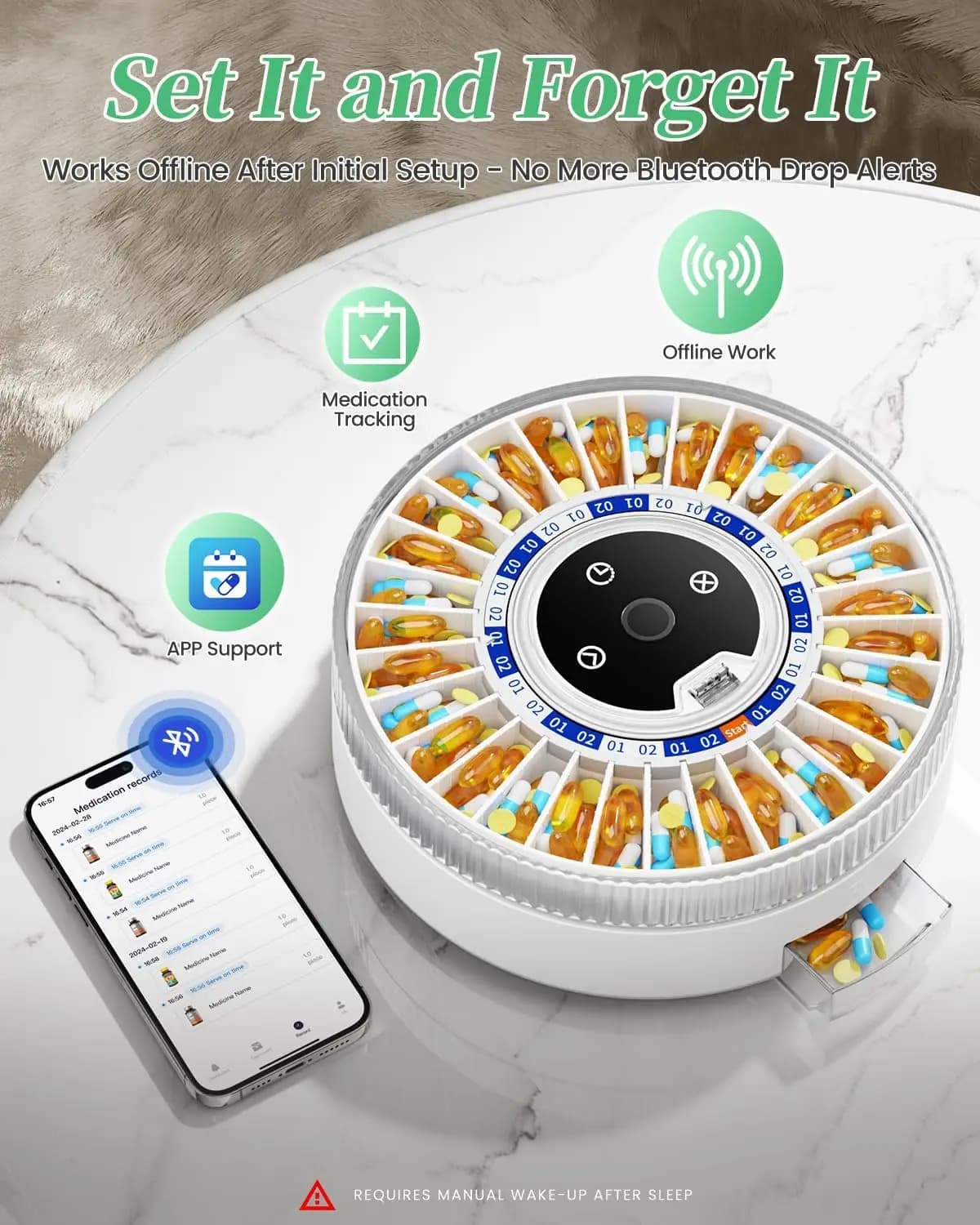 Smart pill dispenser with Bluetooth and fingerprint lock — image 4