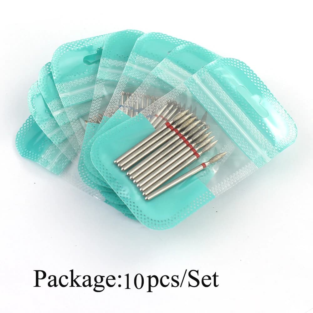 set of 10 diamond milling nail drill bits — image 5