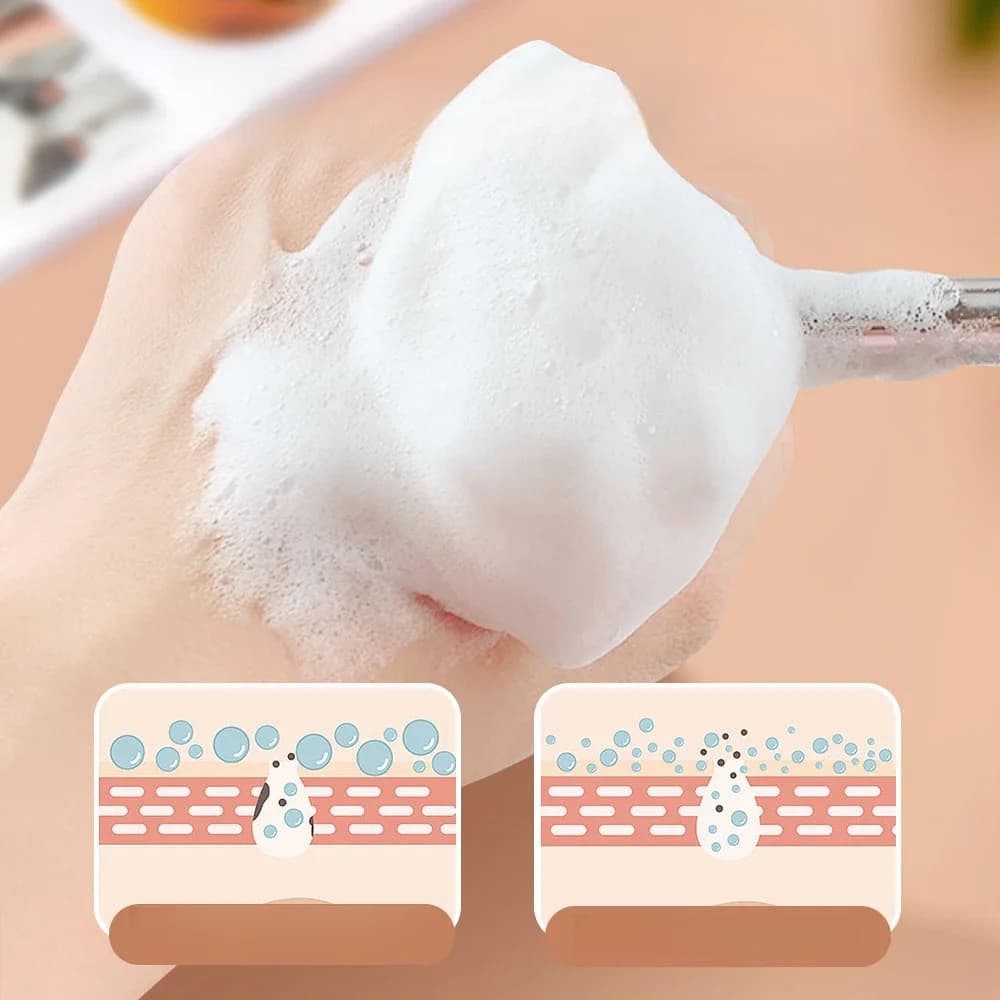 Soft facial cleansing brush with massage fan — image 3