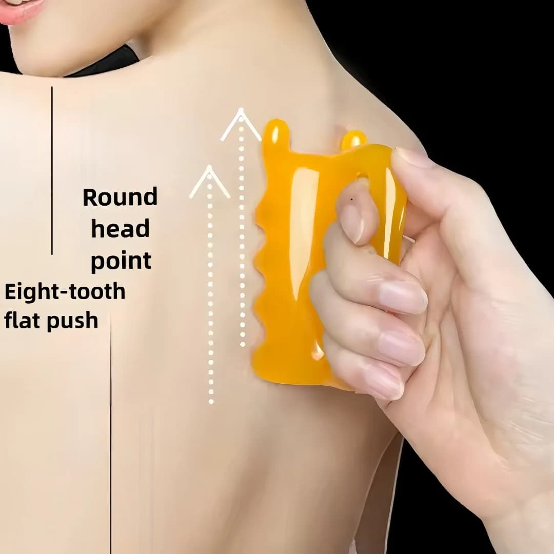 Resin double‑push massage comb for back, waist and neck — image 4