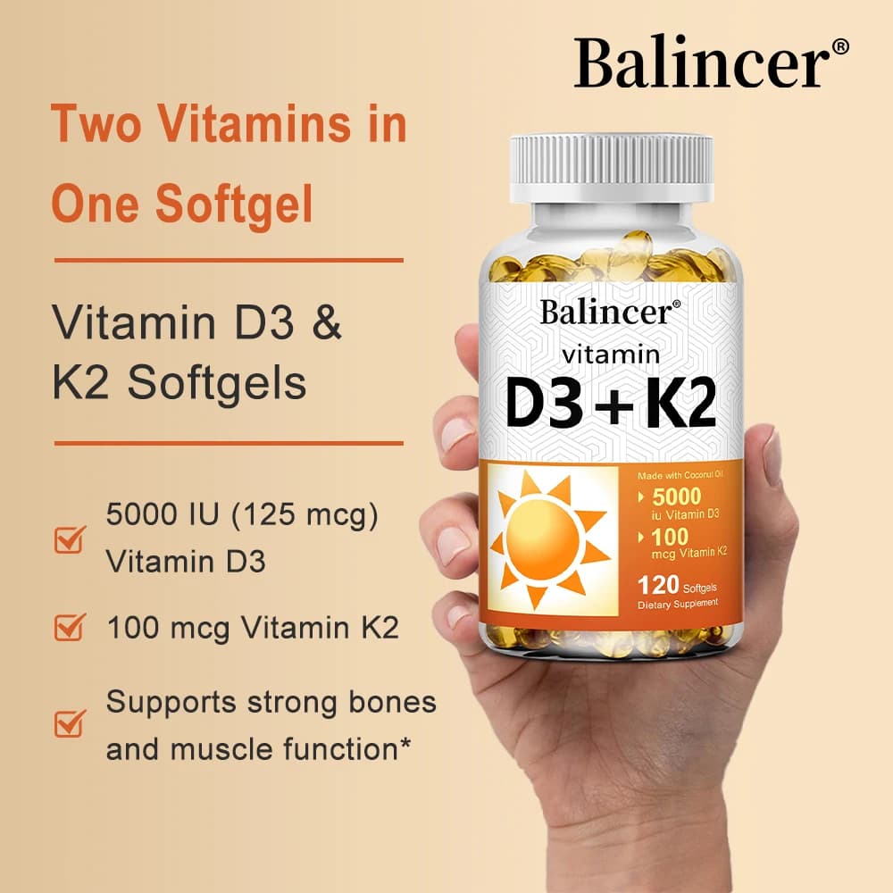 bottles of vegan vitamin D3 and K2 with coconut oil — image 3