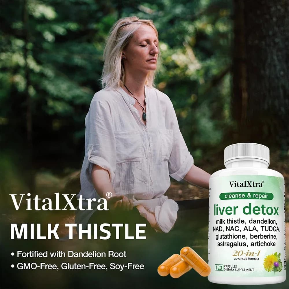 bottles of liver support capsules with milk thistle — image 3