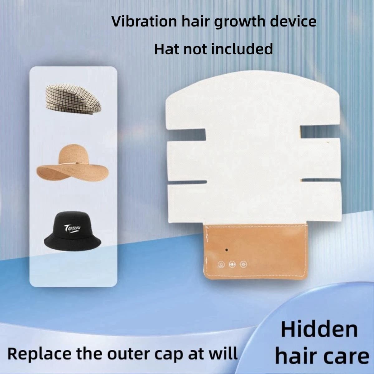 red light hair growth cap on a head — image 7