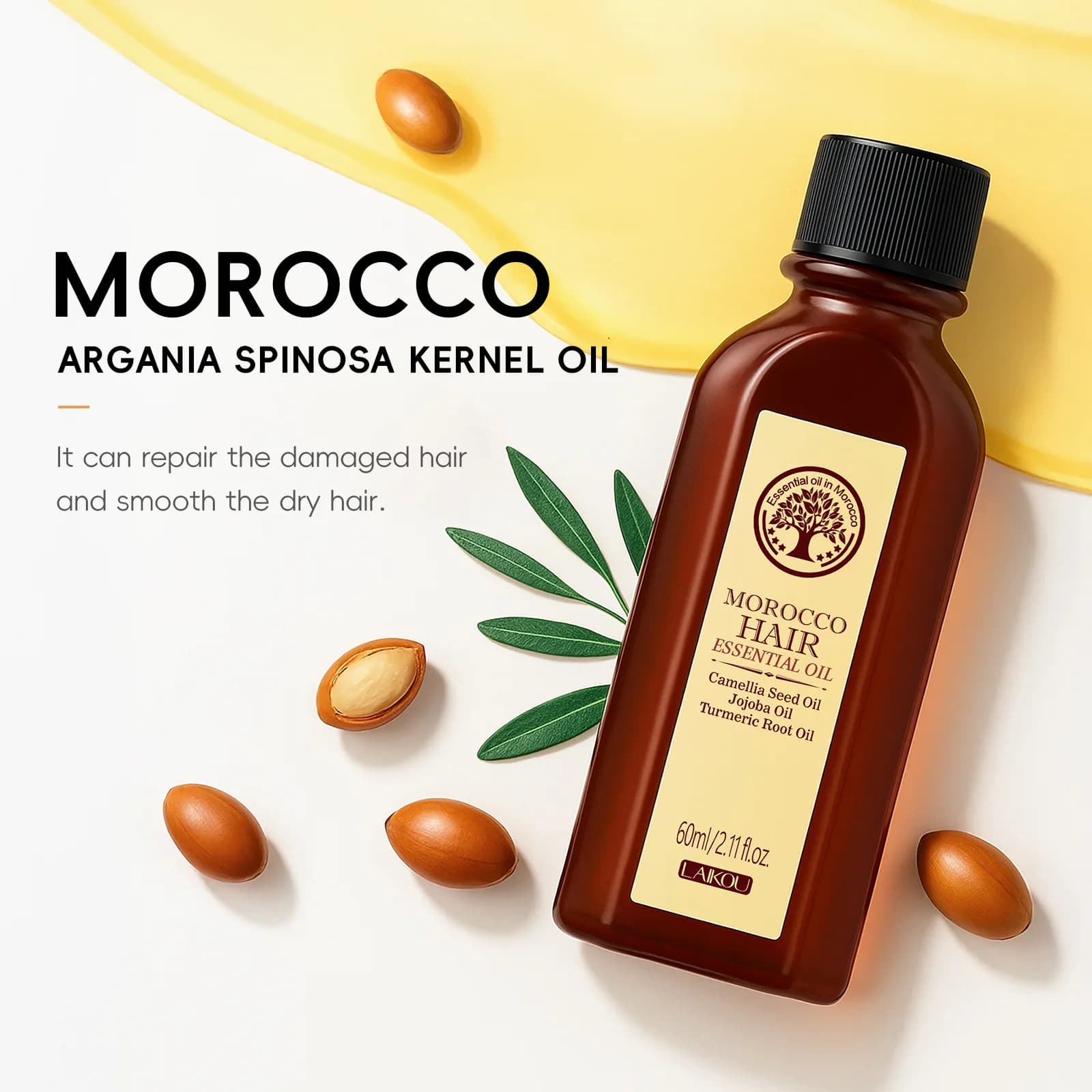 Morocco hair essential oil bottle 60ml — image 2