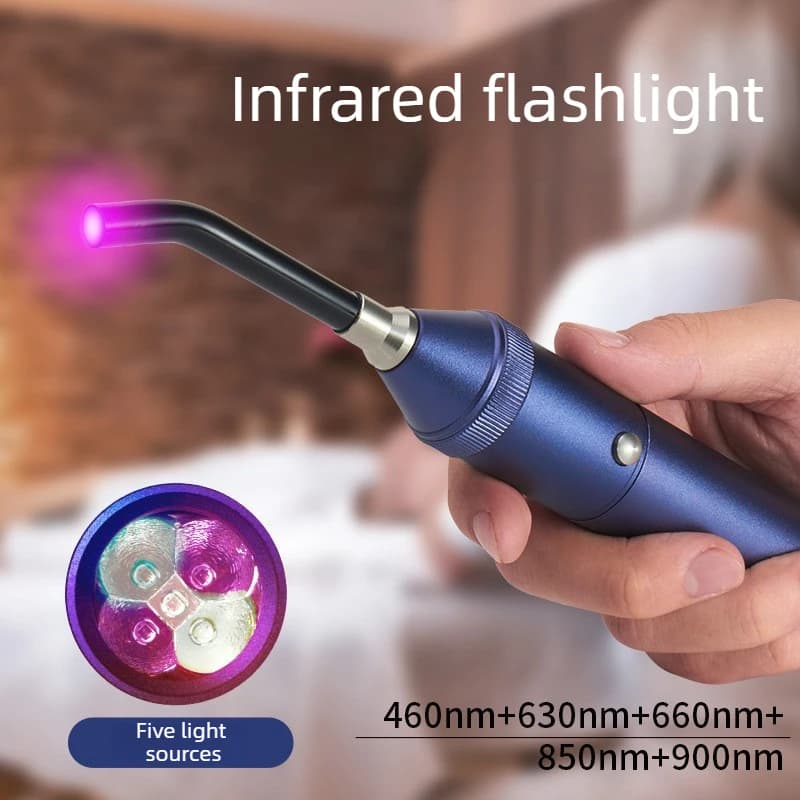 handheld red and blue LED light therapy device — image 6