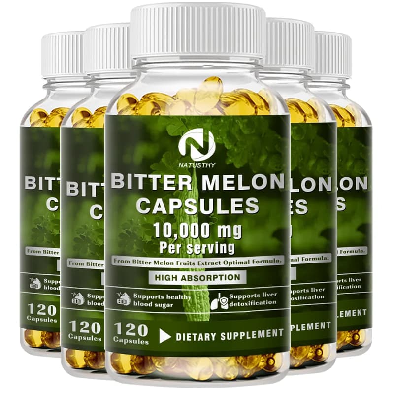 vegetarian bitter melon capsules bottle — image 7