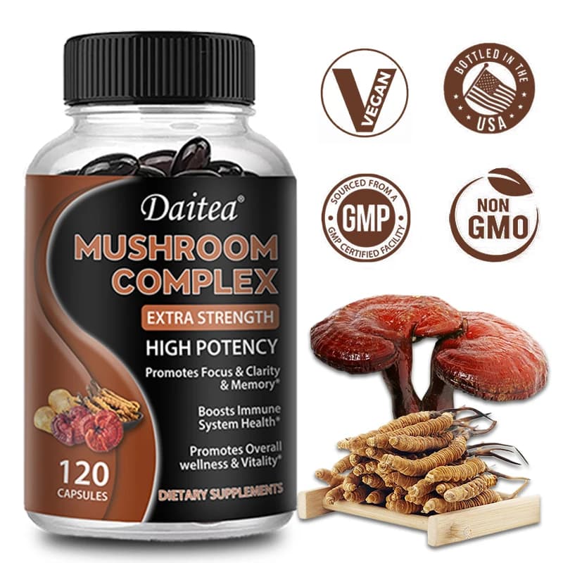Brazil mushroom capsules with lion's mane, cordyceps and reishi — image 4