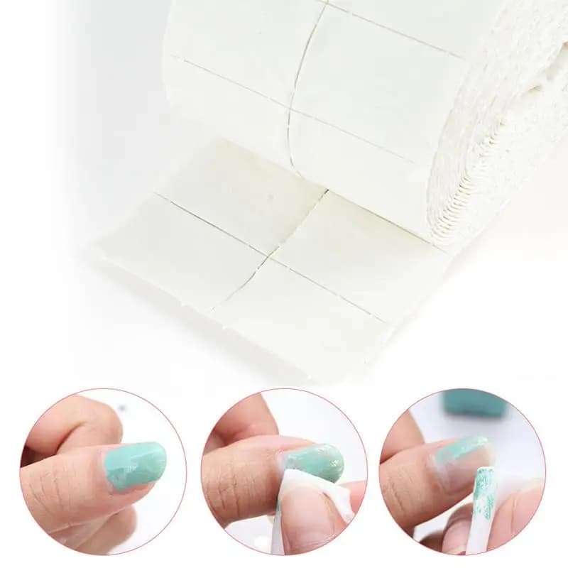 lint-free cotton nail polish remover pads roll — image 2