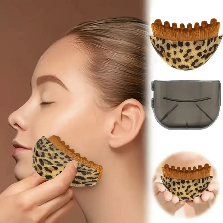 Ergonomic Facial Massage Brush for Face and Jawline