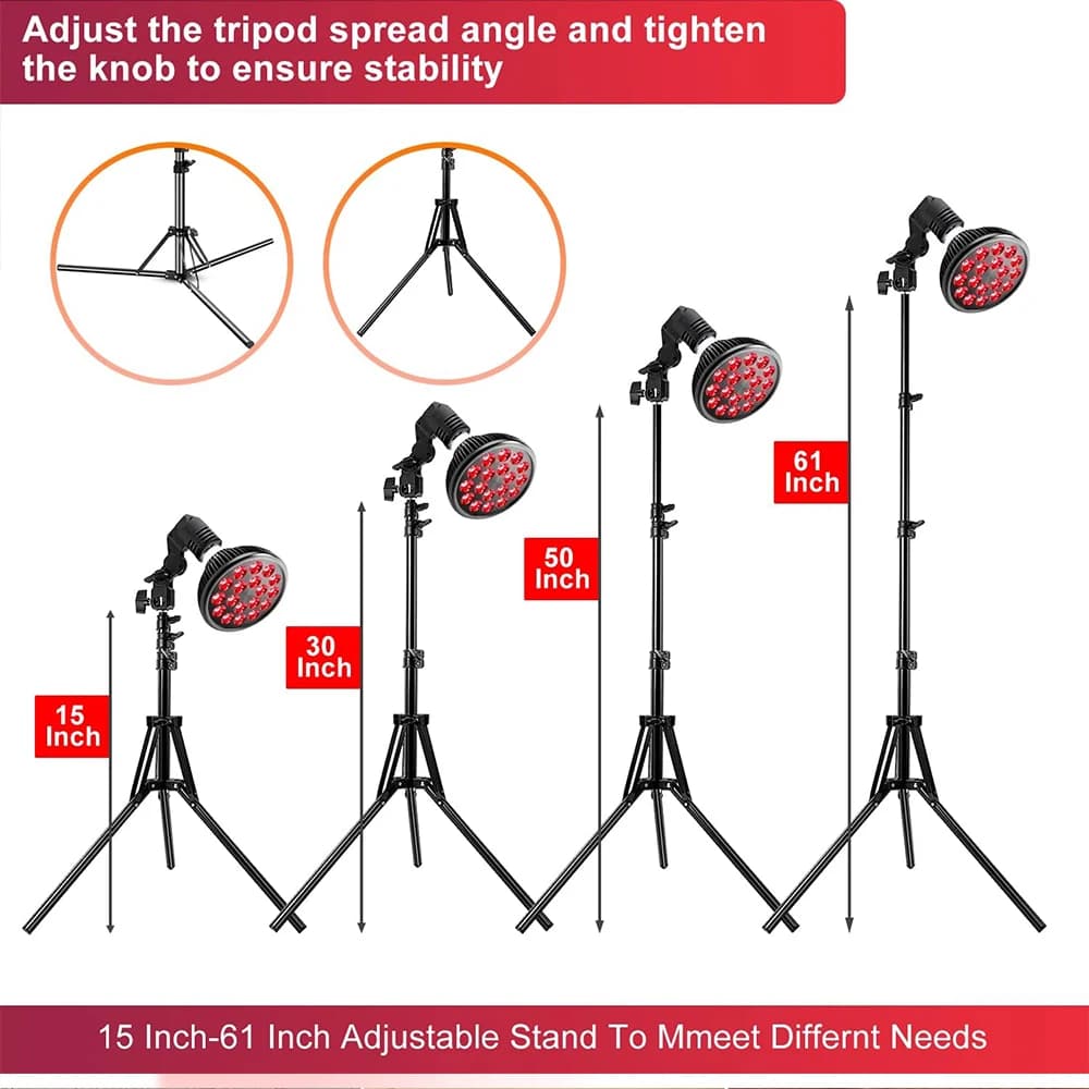 LED red and infrared light therapy lamp with E27 base — image 6