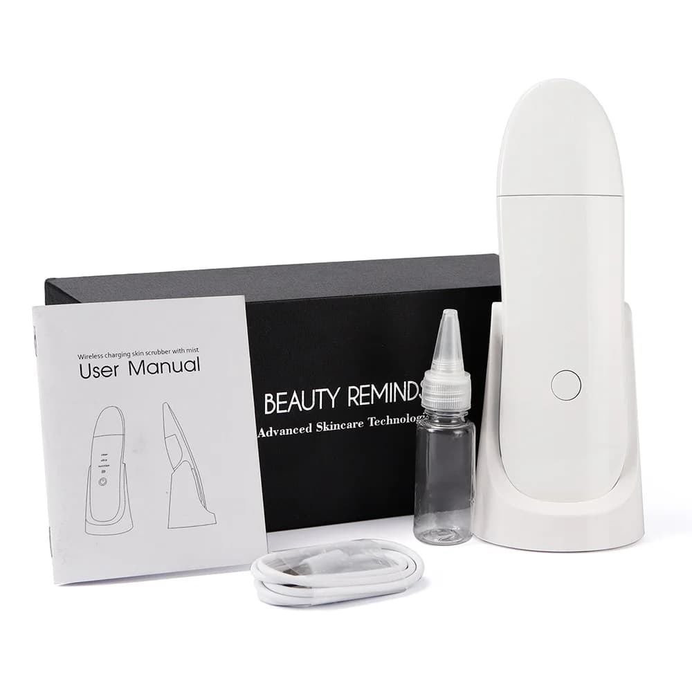handheld ultrasonic skin scrubber with nano mist nozzle — image 7