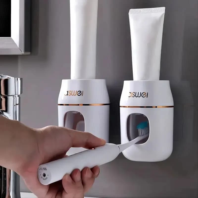 toothpaste squeezer with storage rack — image 2