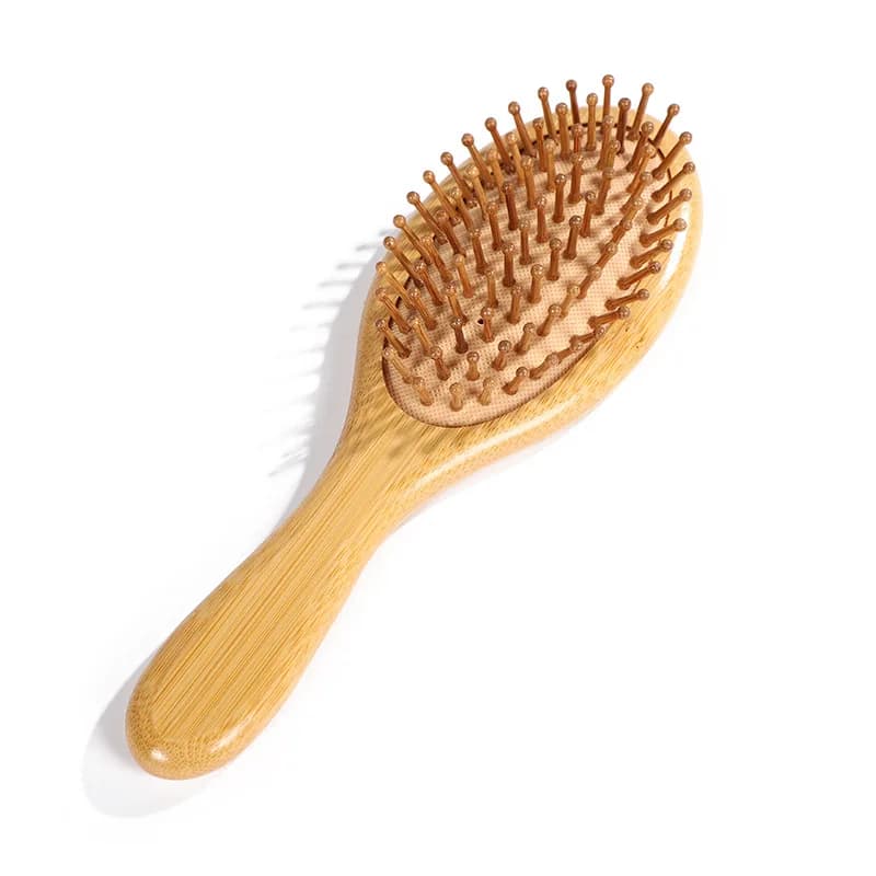 bamboo hair brush with air massage comb — image 7