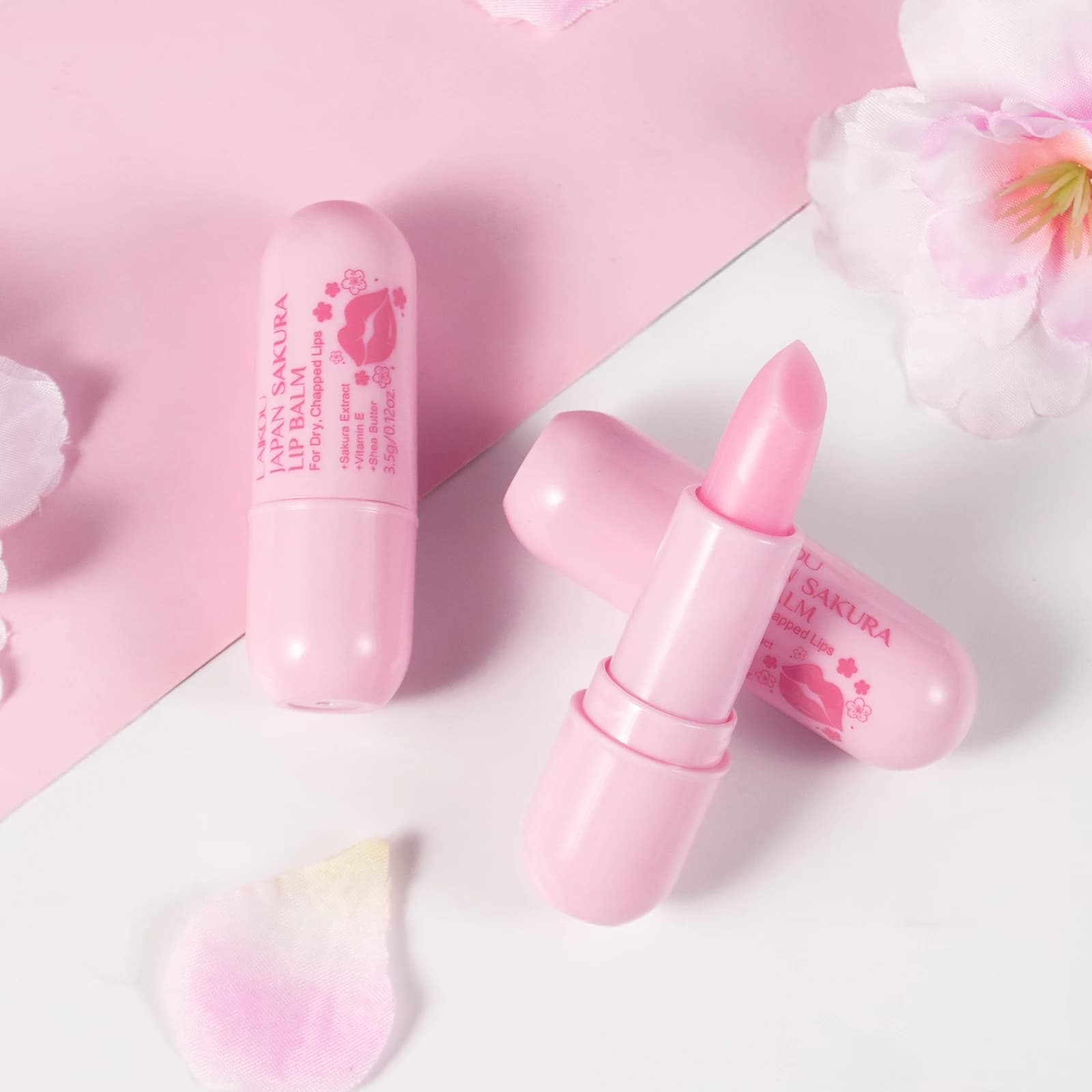 LAIKOU Japan Sakura hydrating plumping lip balm tube — image 3