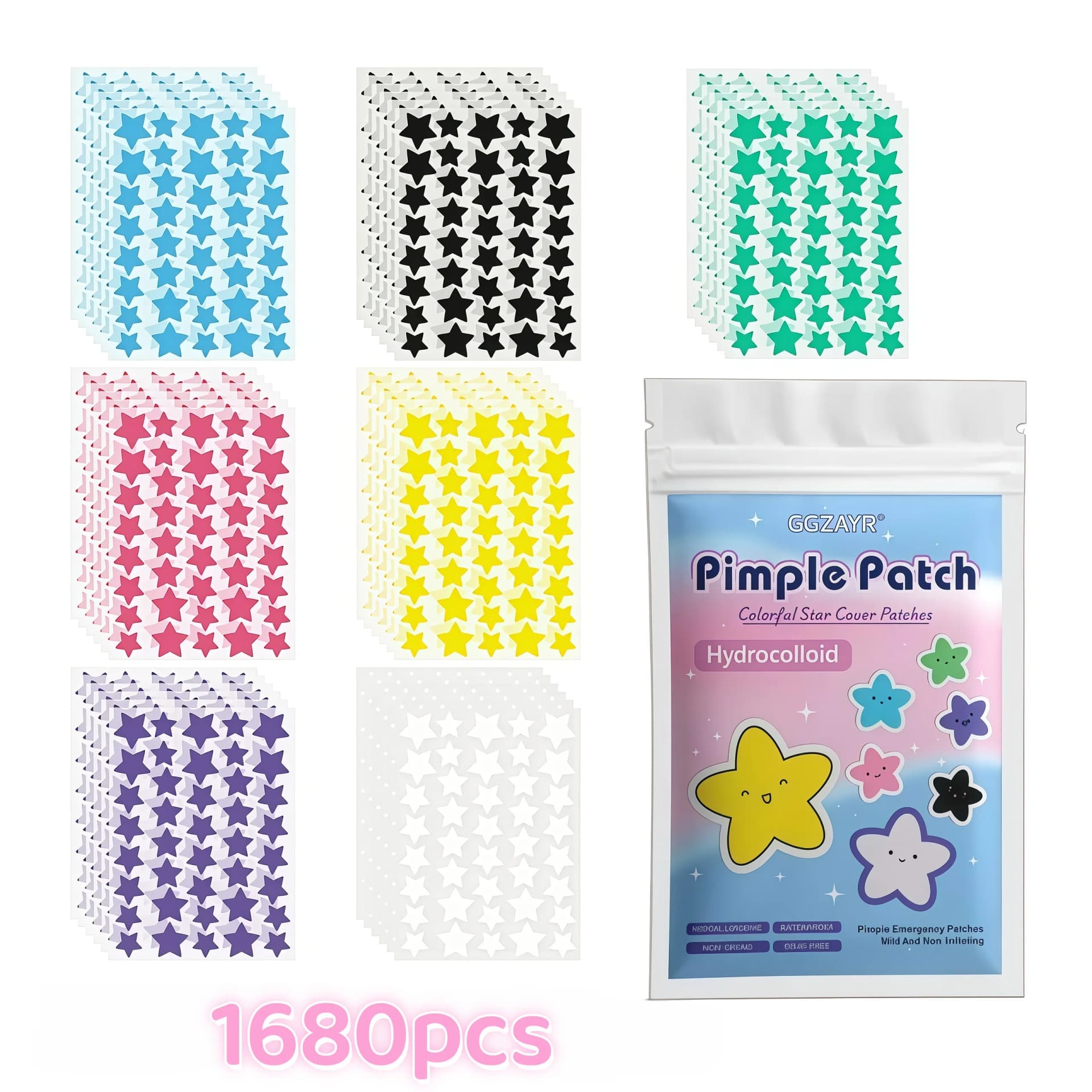 seven-color star invisible pimple patches — image 4