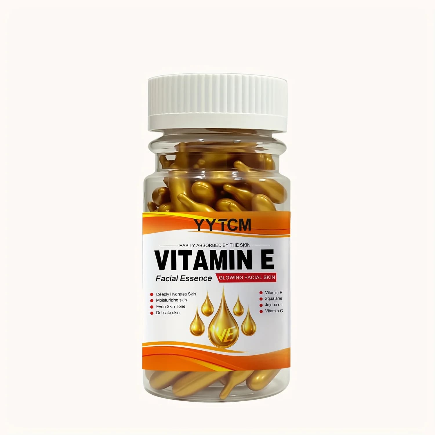 Bottle of vitamin e capsule essence with plant squalane and vitamin c — image 7