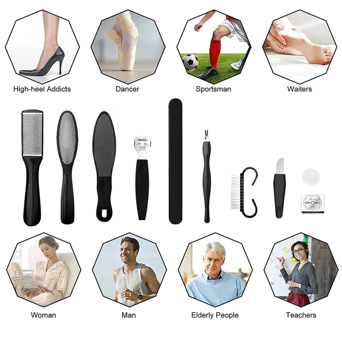 Stainless steel pedicure tool set — image 8