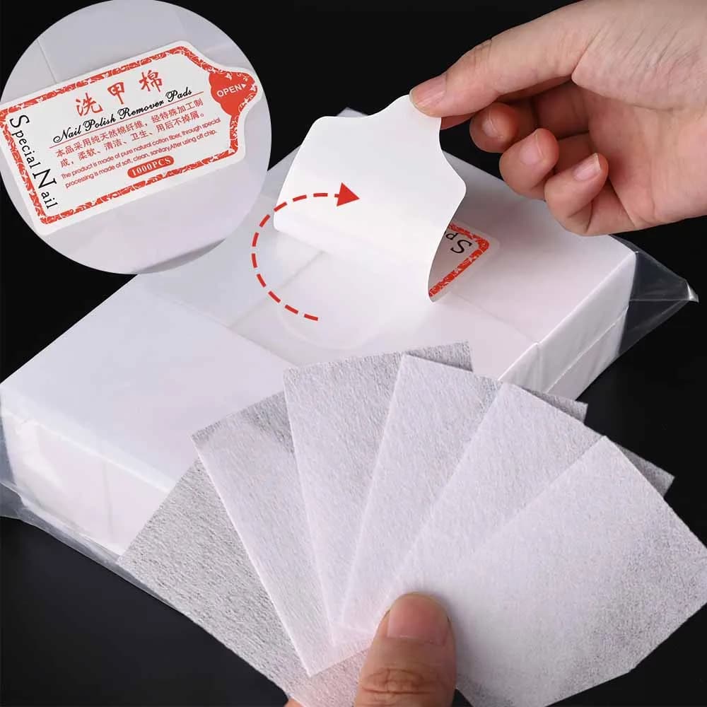 Lint-Free Nail Cotton Pads – 100 pcs for UV Gel Polish Removal
