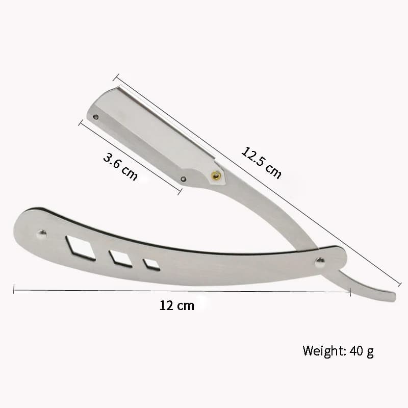 Antique black folding shaving razor without blades — image 4