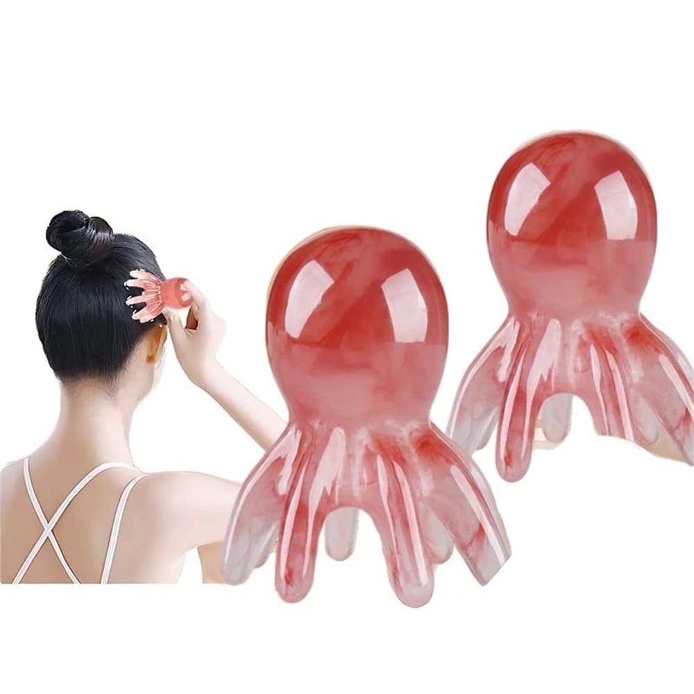Resin octopus scalp massager comb — image 4