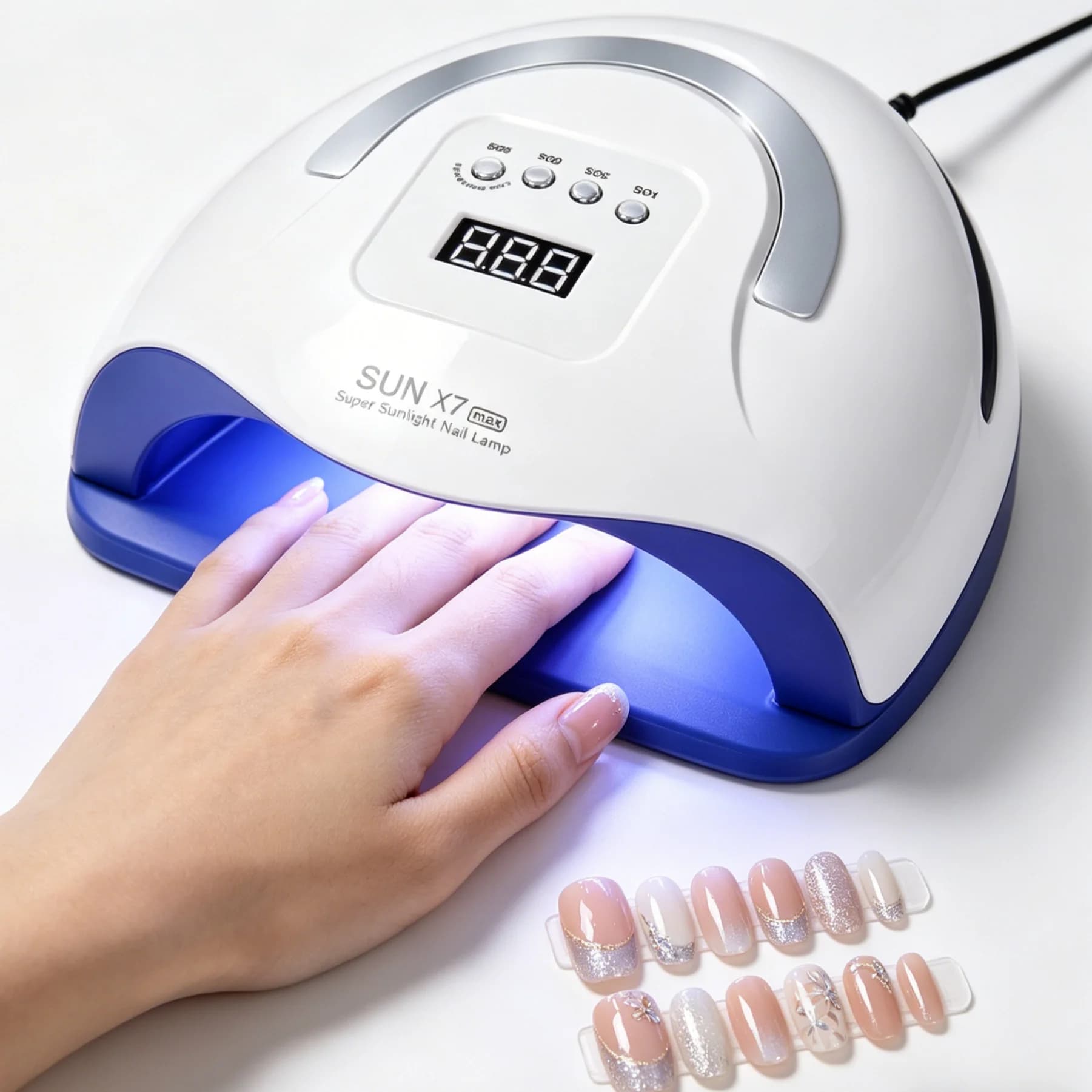 LED Light Therapy Lamp with Auto Sensor and 4 Timers