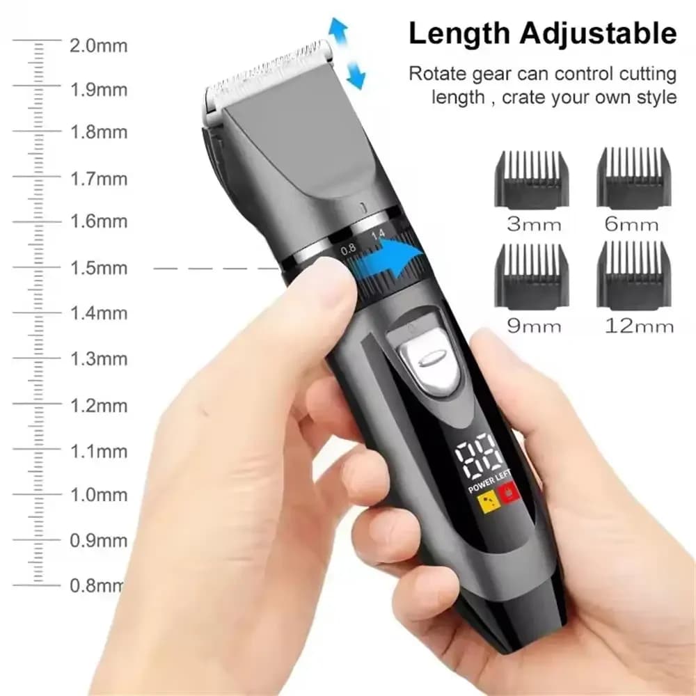 electric hair clipper set with digital display — image 6
