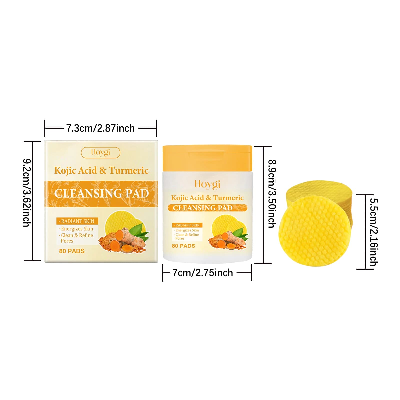 turmeric and kojic acid facial cleansing pad — image 7