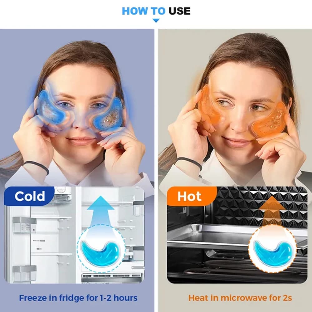 Reusable hot and cold gel eye compress pad — image 6
