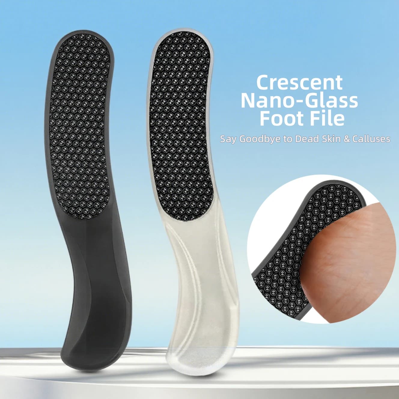 Nano Glass Foot File – Crescent‑shaped Callus Remover