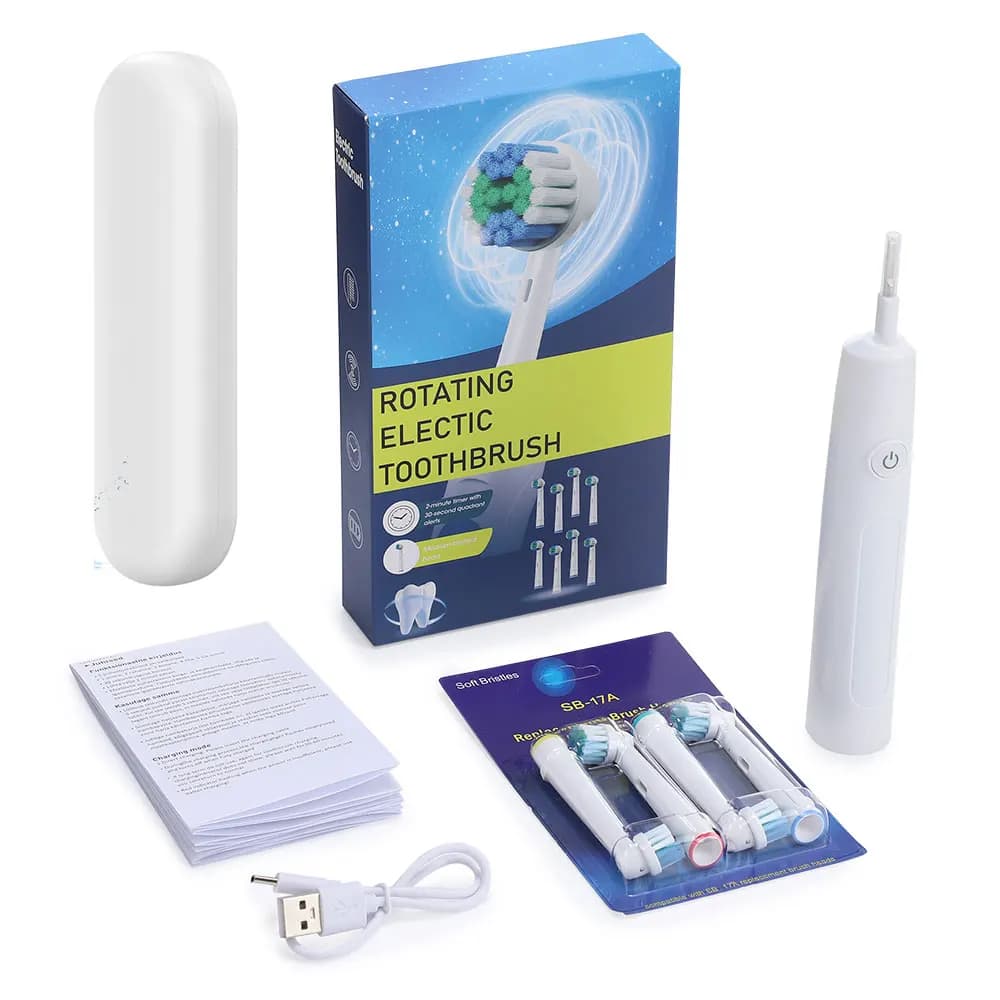 rotating electric toothbrush with USB charger — image 7