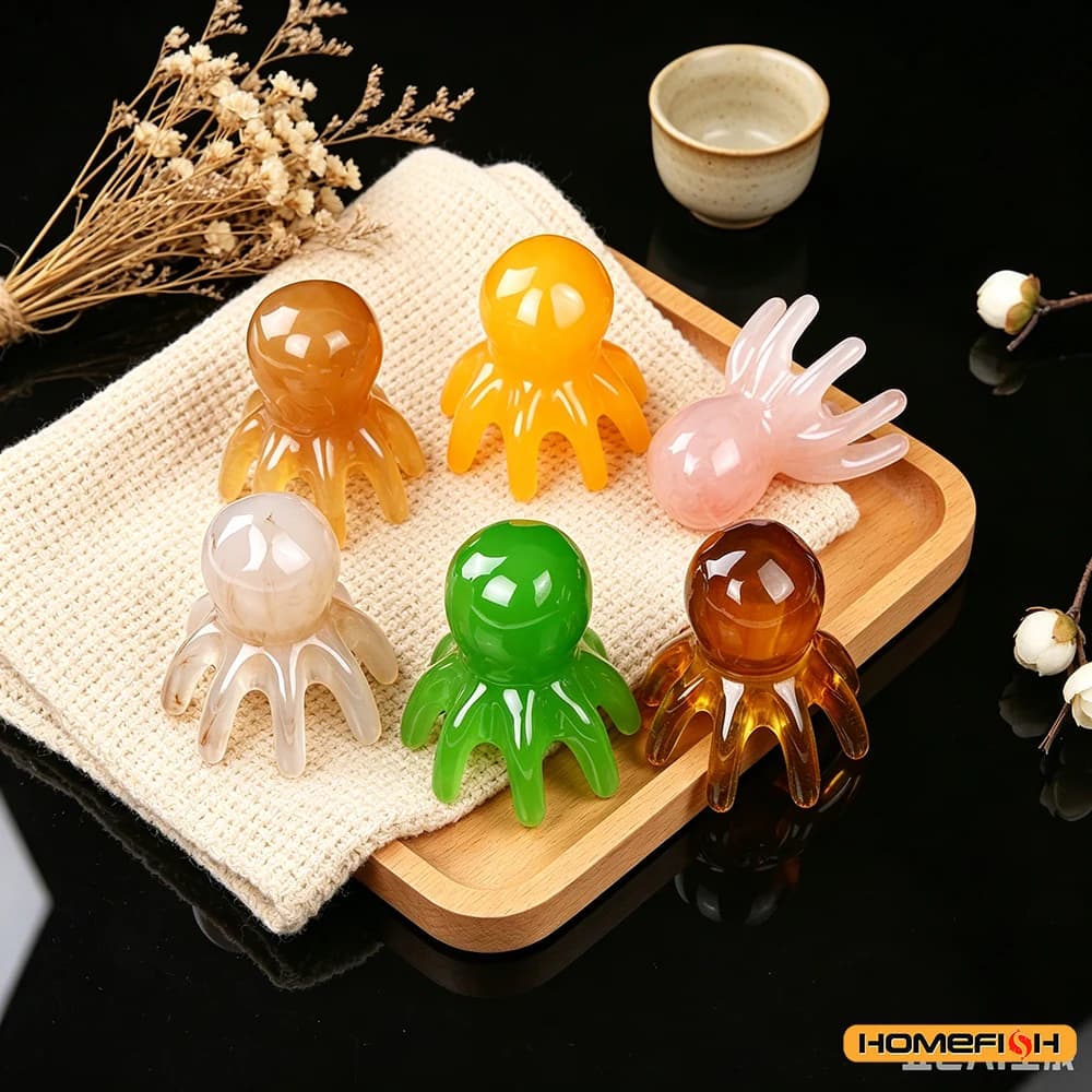 Resin octopus-shaped scalp massage comb — image 3