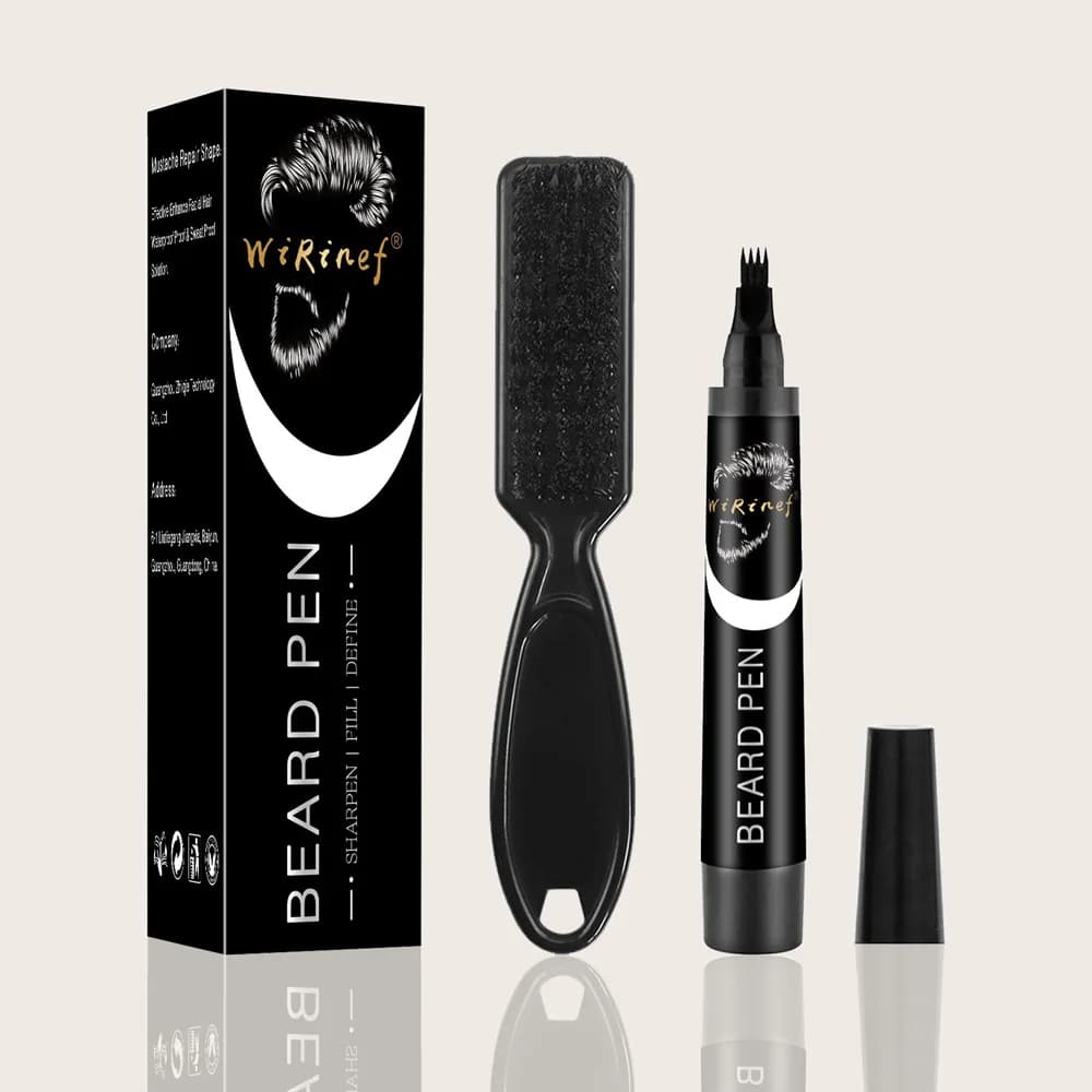 black beard styling pen with brush — image 6