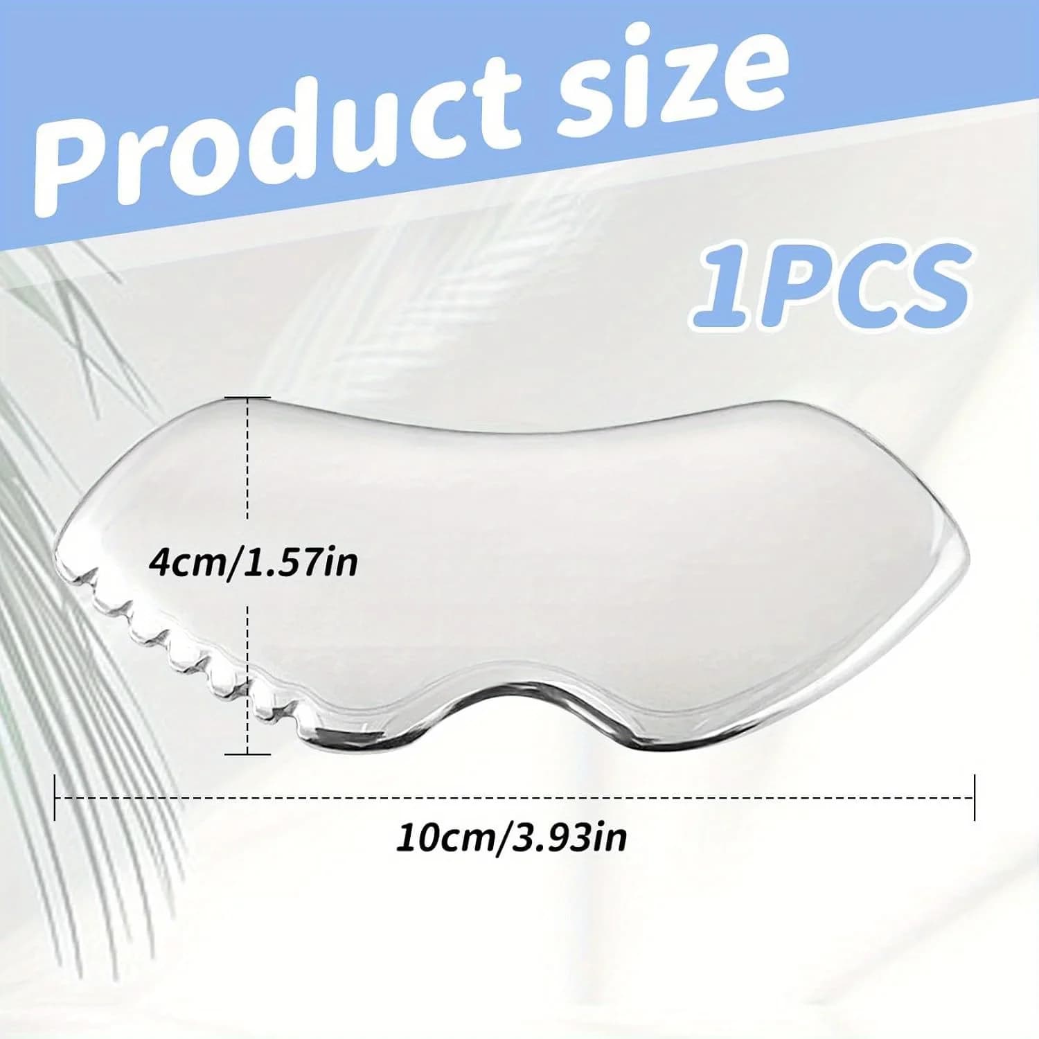 Stainless steel gua sha tool for jawline — image 3