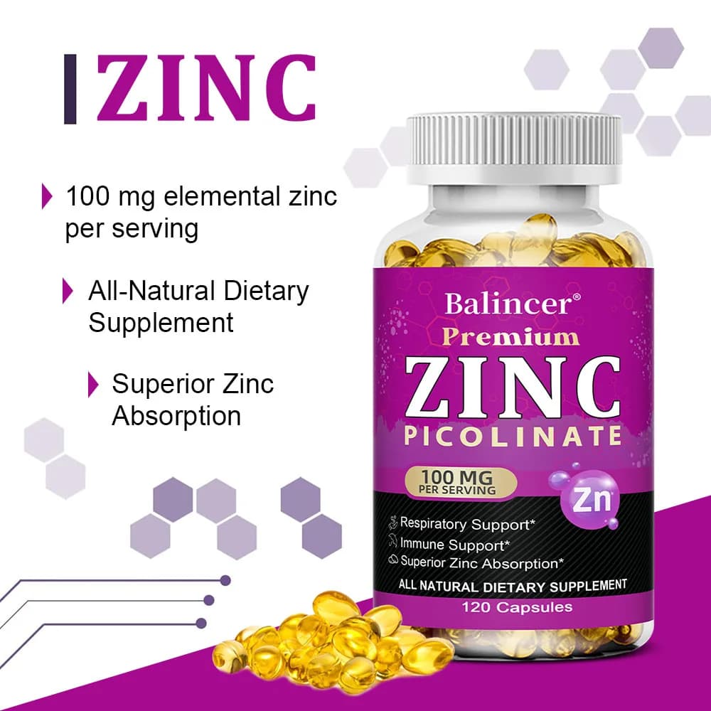 Zinc picolinate 100 mg capsules bottle — image 4