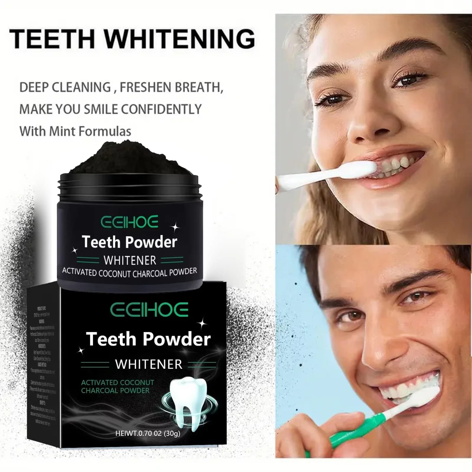 natural tooth whitening powder in a jar — image 6