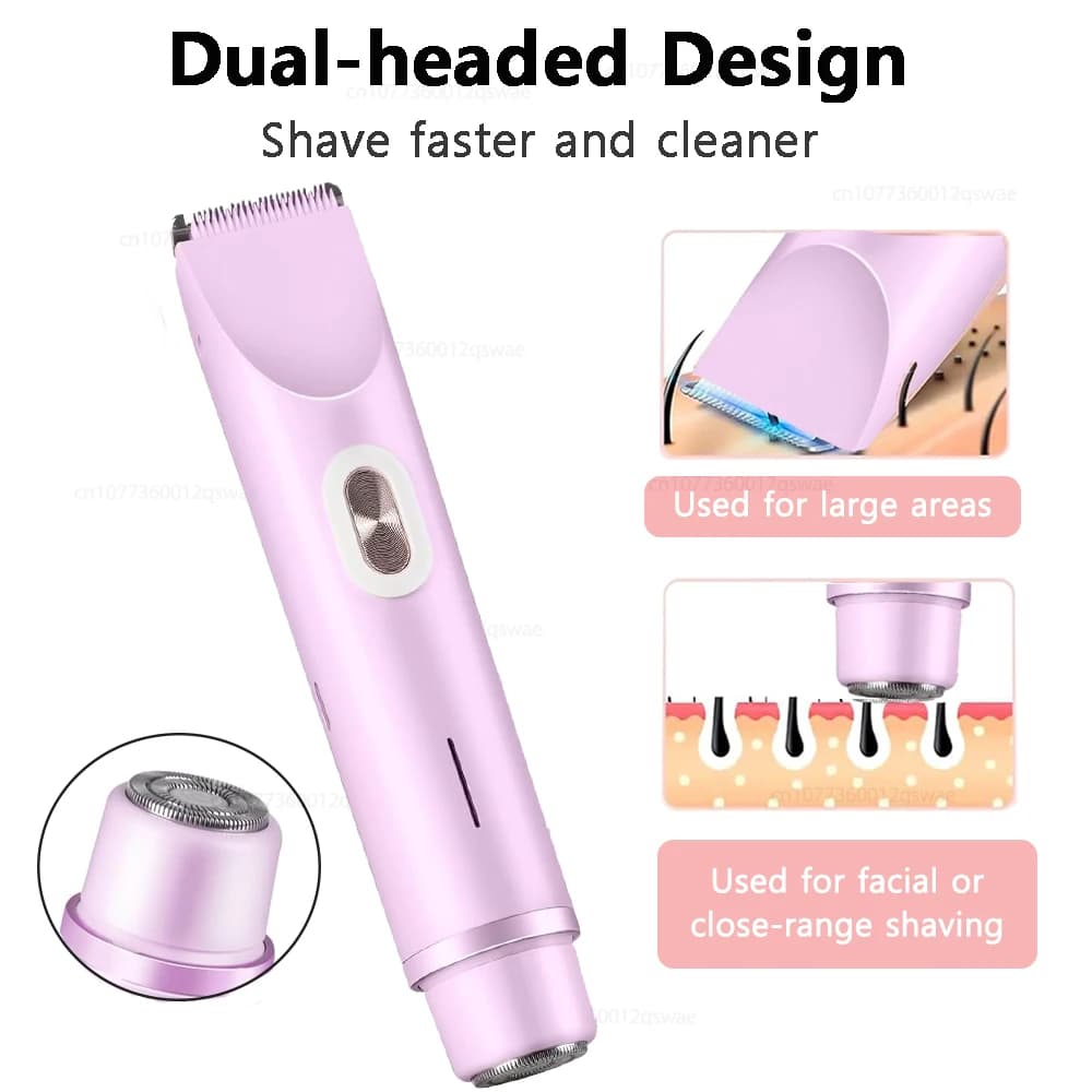 waterproof dual-head bikini and body trimmer for women — image 3