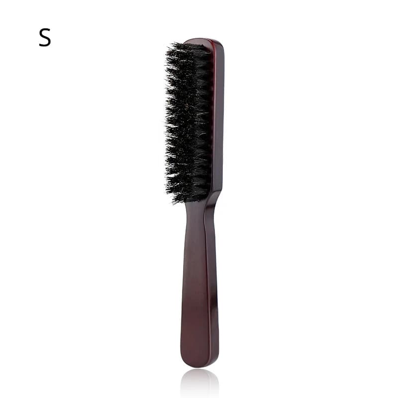 Wooden-handled boar bristle beard and moustache brush — image 8
