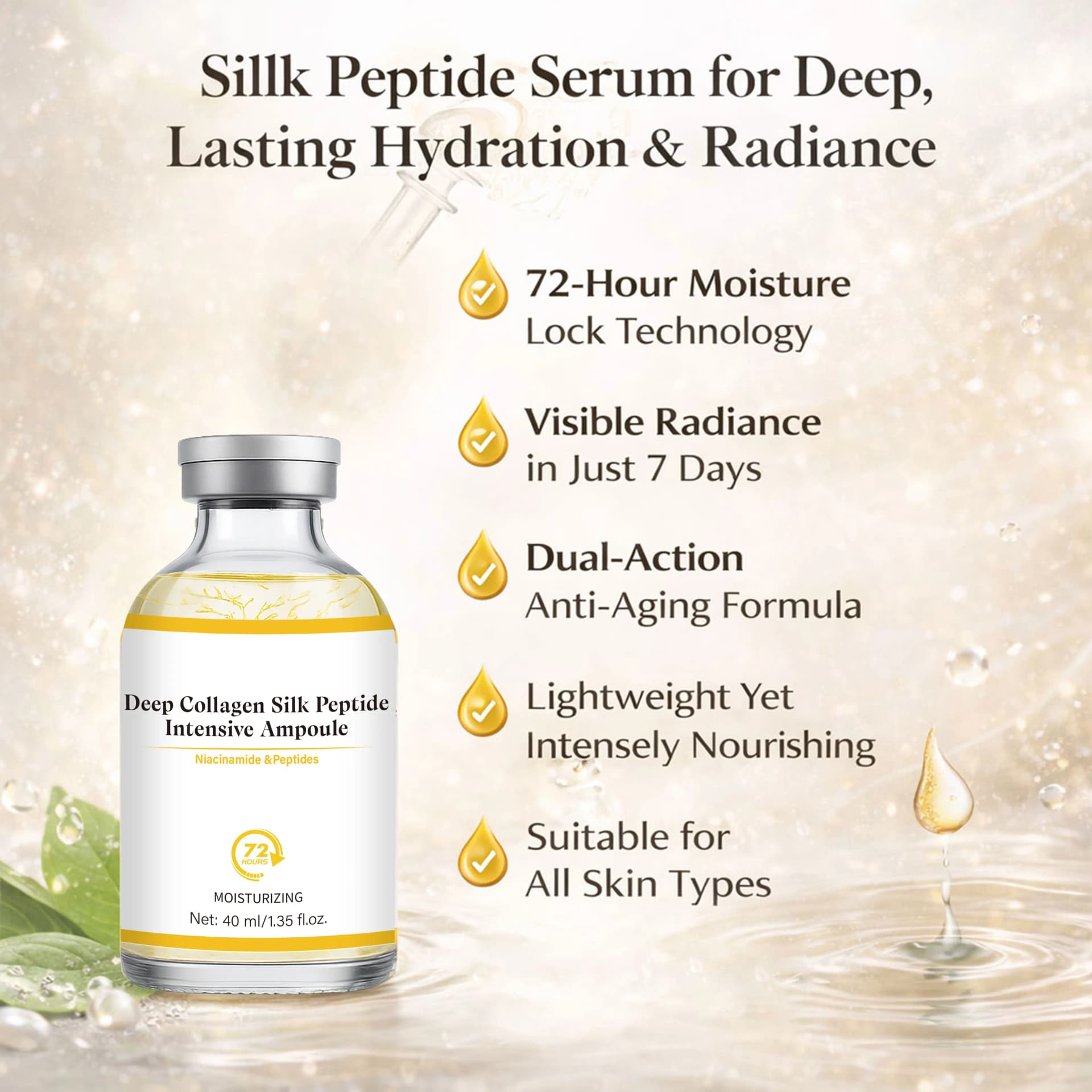 bottle of deep collagen silk peptide face lift serum — image 4