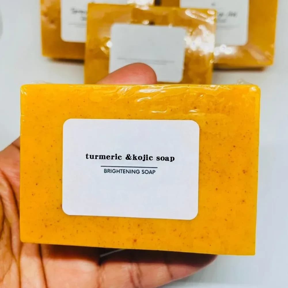 handmade turmeric and kojic acid glow soap bar — image 5