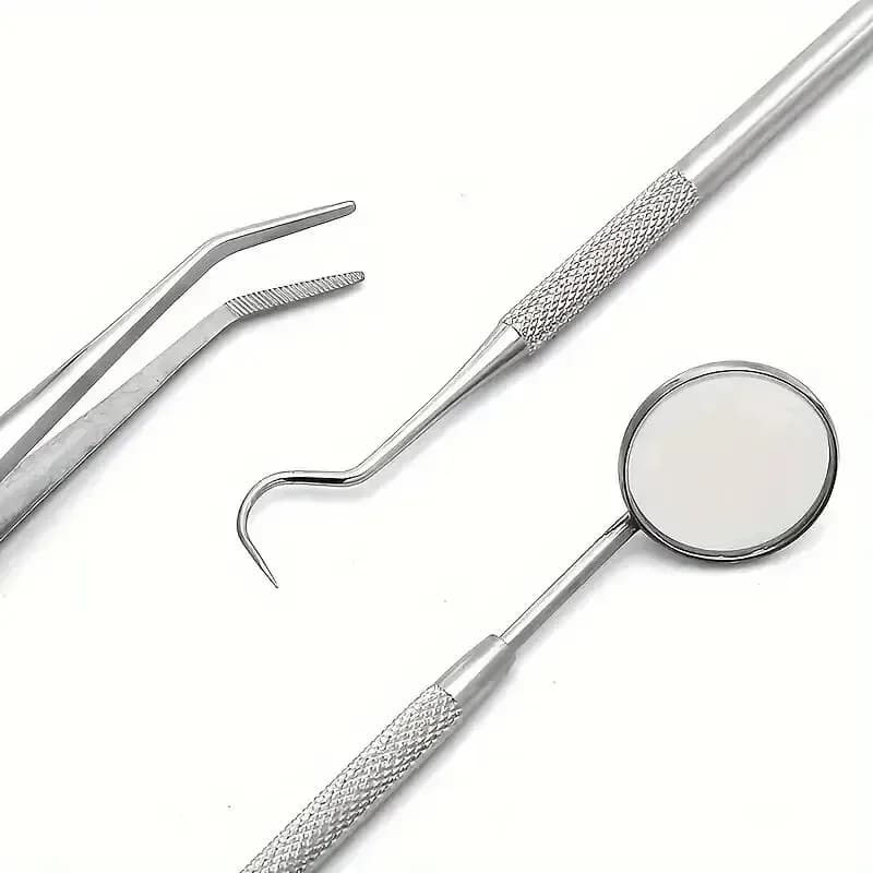 stainless steel dental oral care tool set — image 6