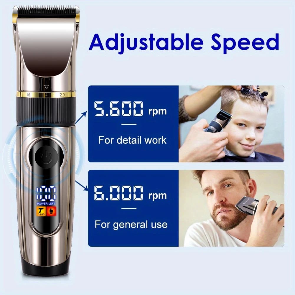 ceramic blade hair clipper with LED display — image 4