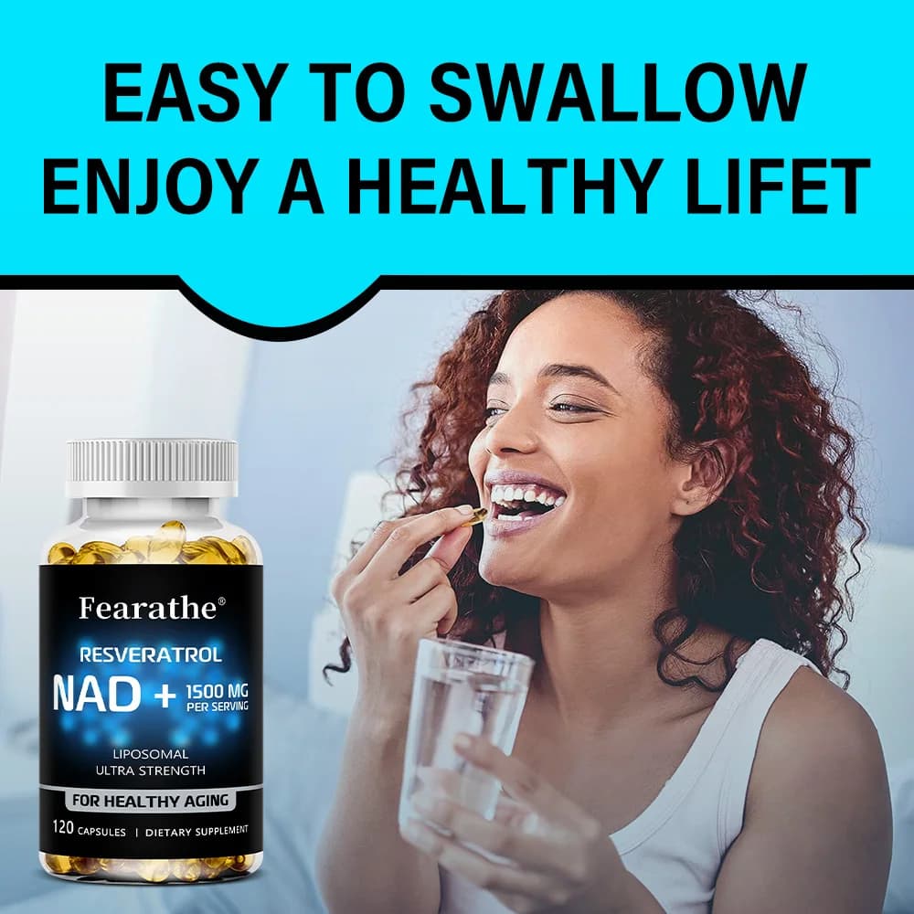 bottle of NAD+ resveratrol capsules — image 3