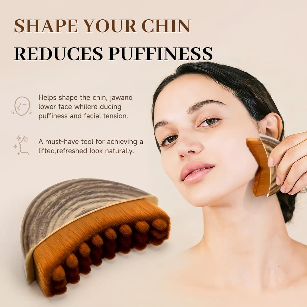 Portable lymphatic contour face brush with soft bristles — image 6