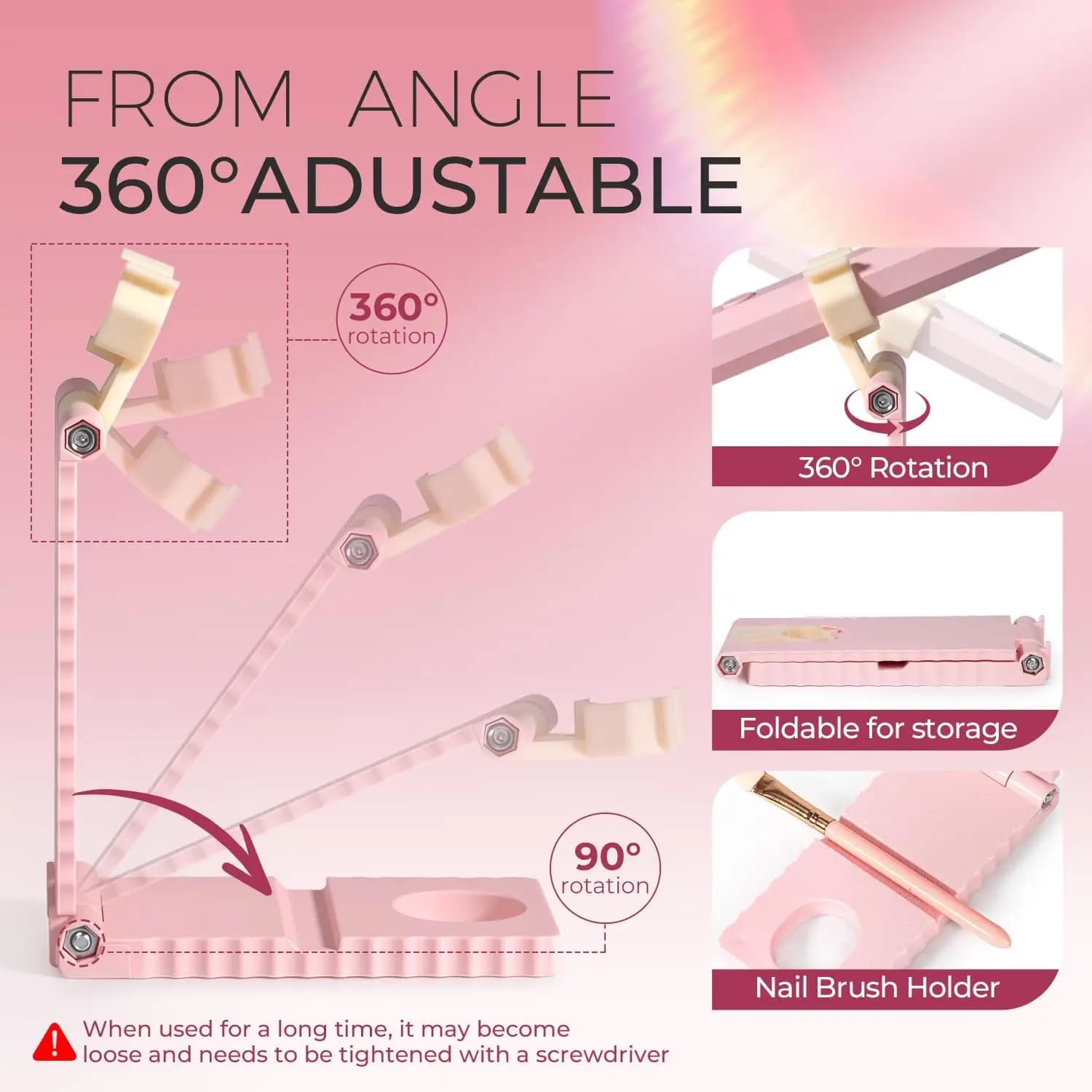 Cordless UV LED nail lamp with LCD display and stand — image 3