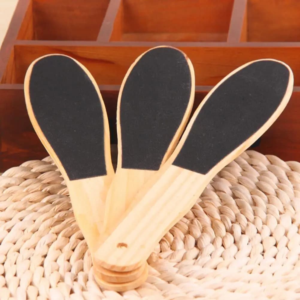 double-sided wooden foot file for callus removal — image 2