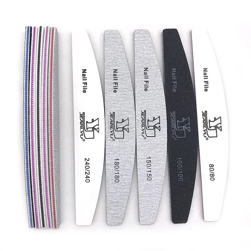 Mixed grit nail file set with five colors — image 3