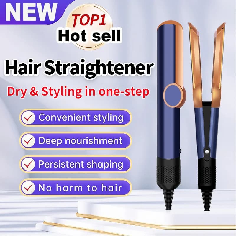 hair straightener and dryer with negative ion plates — image 8