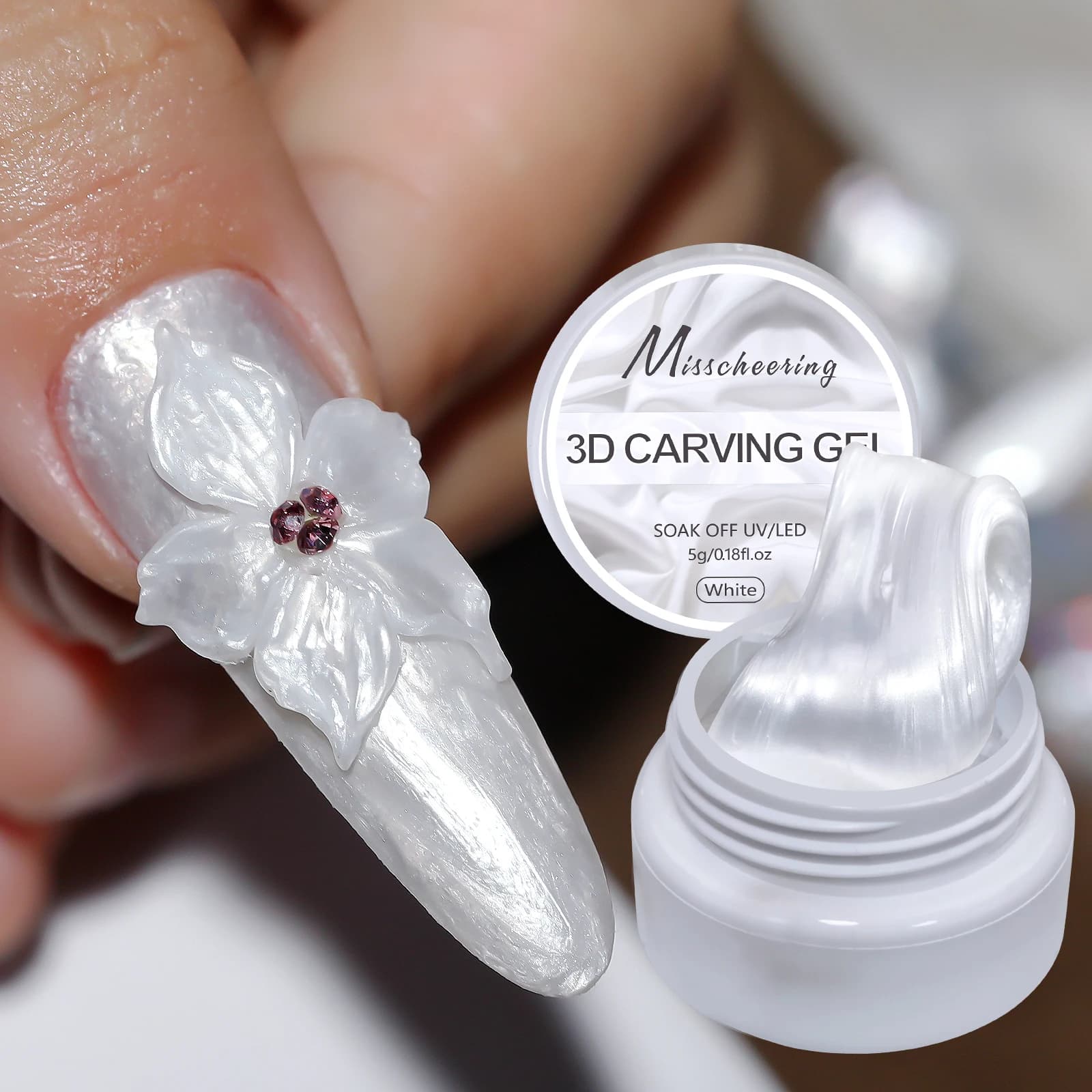 white non-stick gel nail polish bottle 5ml — image 3