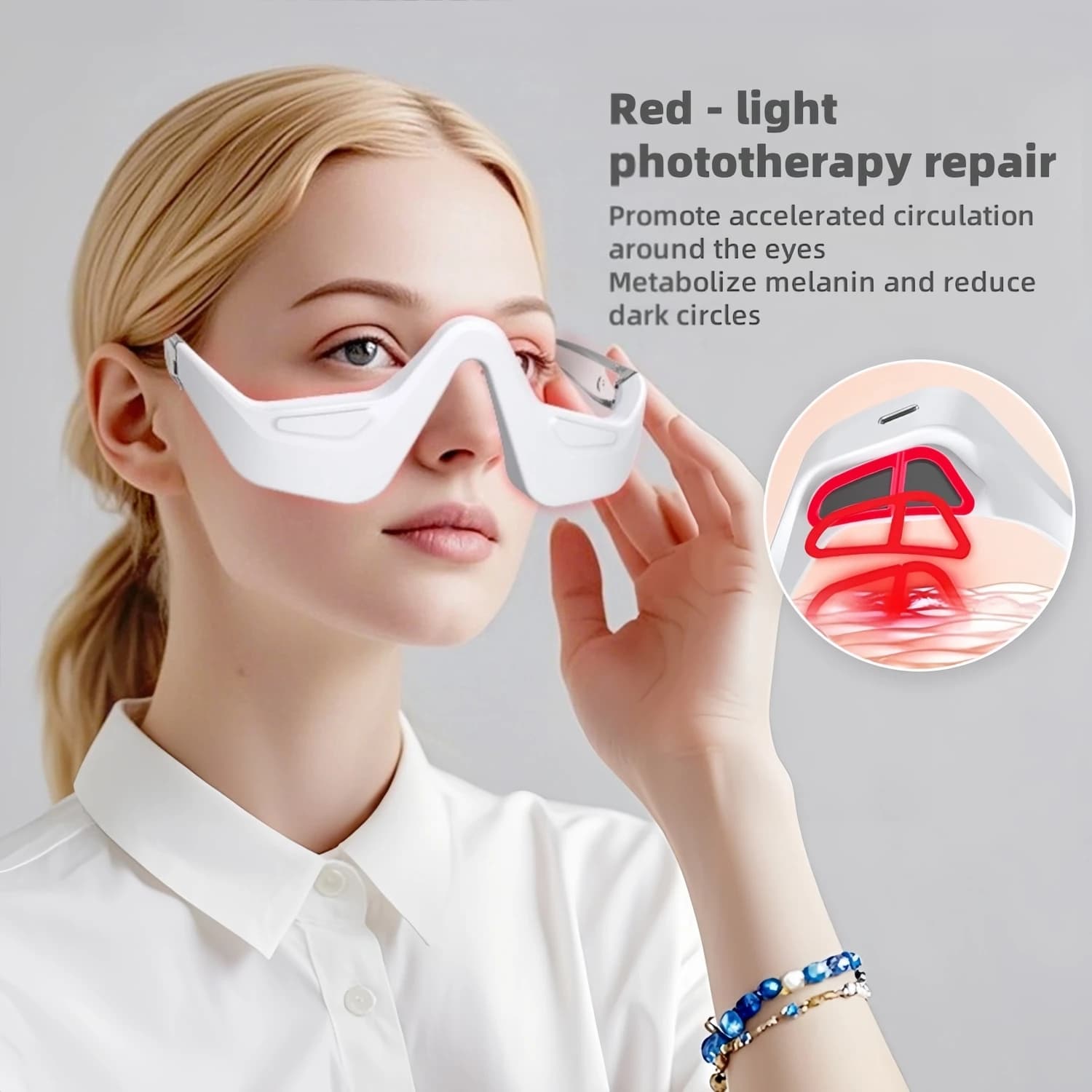 red light therapy glasses for under-eye care — image 3