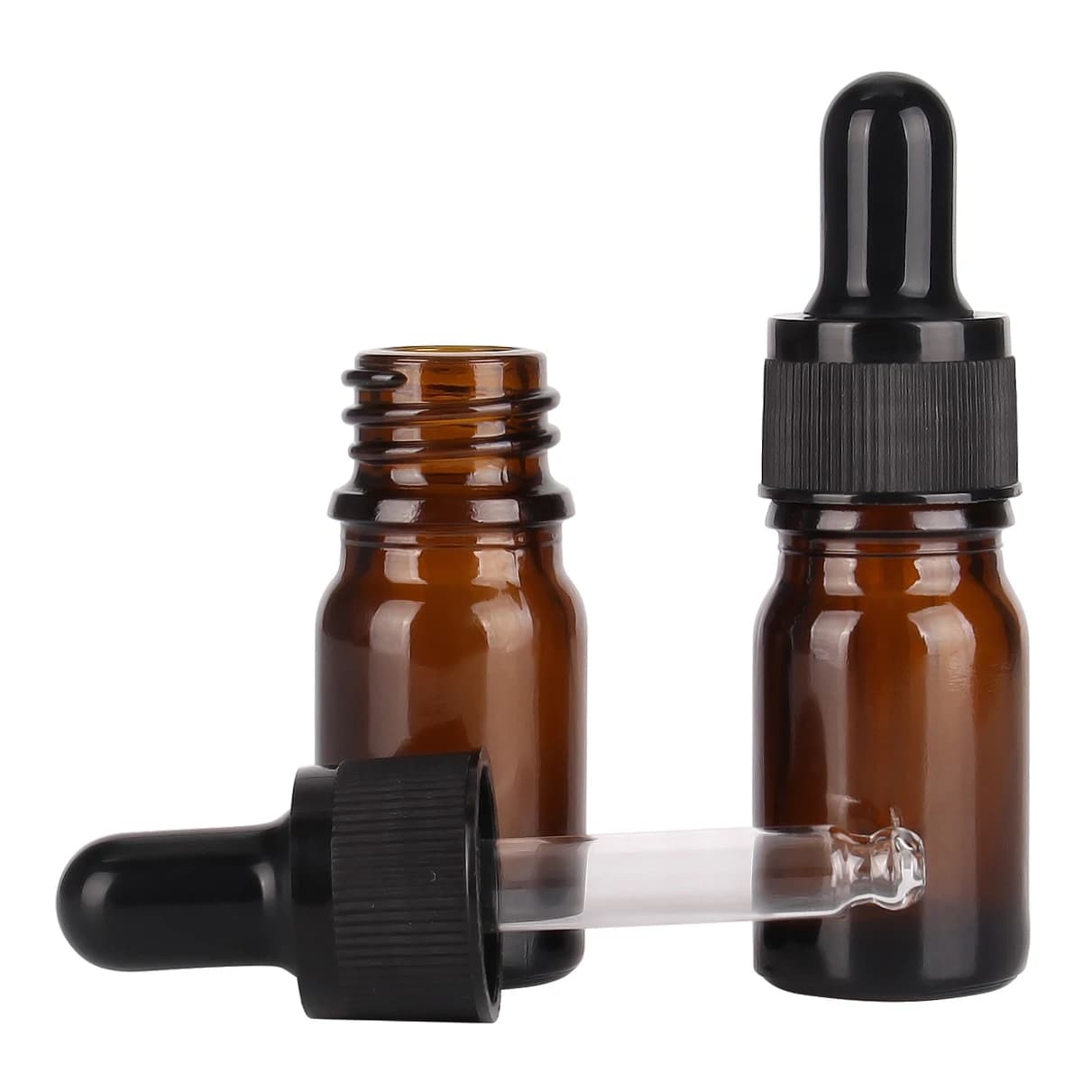 Amber glass dropper bottle with pipette — image 4